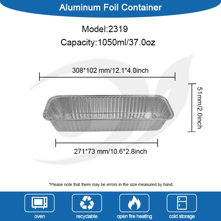 စတုဂီးယားမုန့်ဖုတ် Barbecue ငွေအလူမီနီယံသတ္တုပါးကွန်တိန်နာ