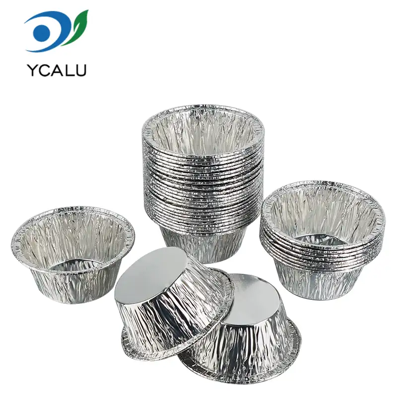 ကိတ်မုန့်အဝိုင်းခွက် ငွေရောင် အလူမီနီယမ်သတ္တုပြားများ
