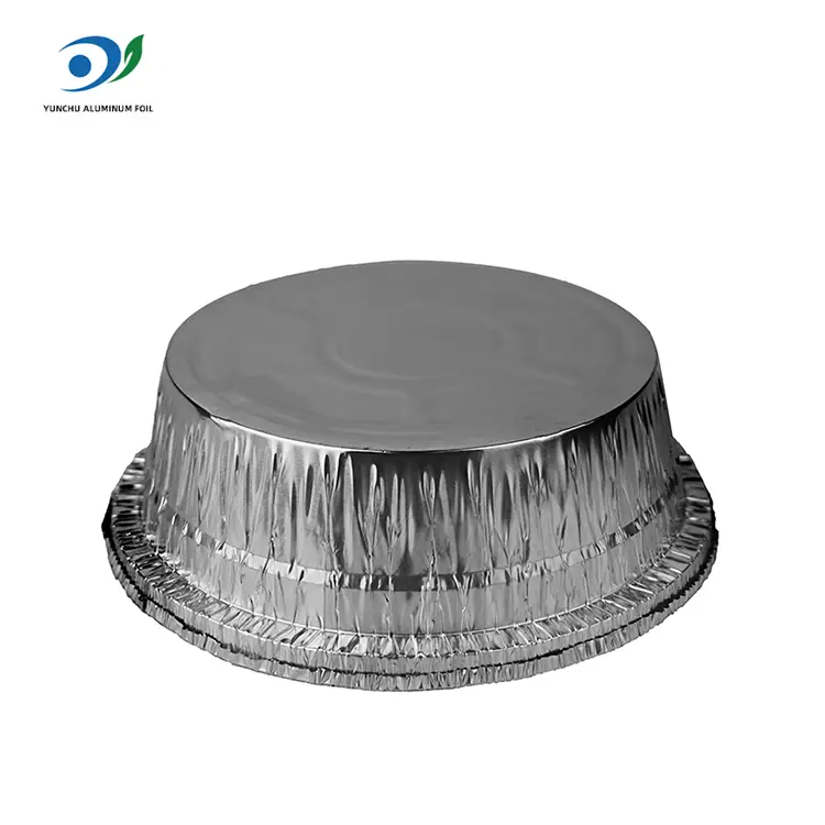 round air fryer catering ငွေအလူမီနီယံသတ္တုပါးကွန်တိန်နာ