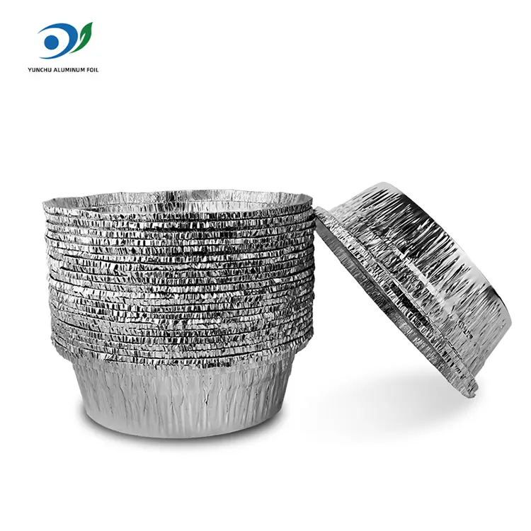 round air fryer catering ငွေအလူမီနီယံသတ္တုပါးကွန်တိန်နာ