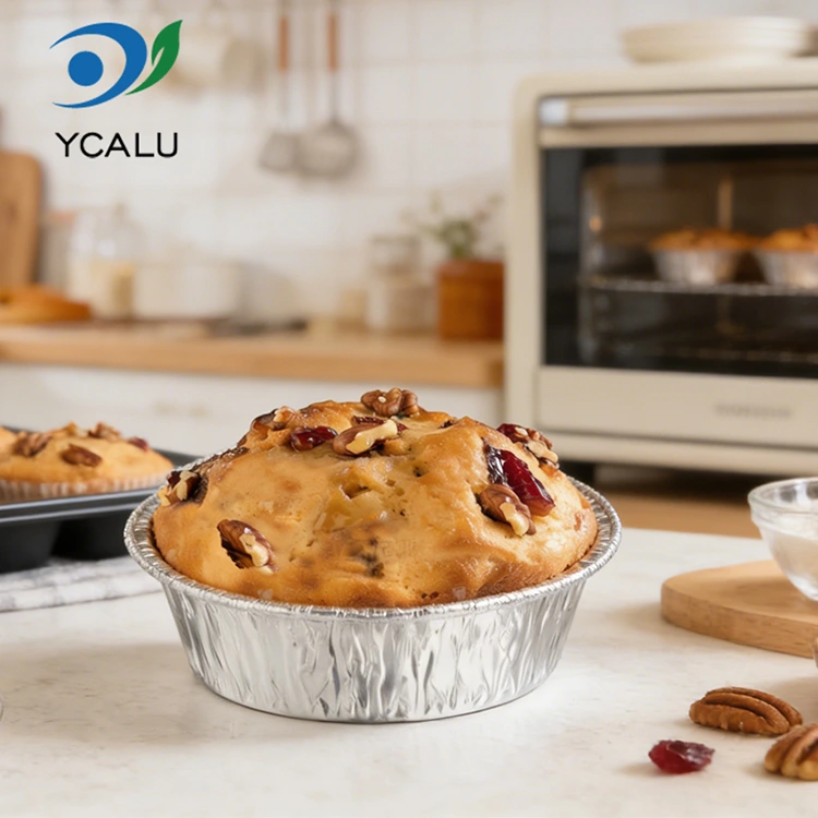 တစ်ခါသုံး မုန့်ဖုတ်လေအေးပေးစက် ငွေရောင် အလူမီနီယမ် သတ္တုပြား အစားအစာ ကွန်တိန်နာများ