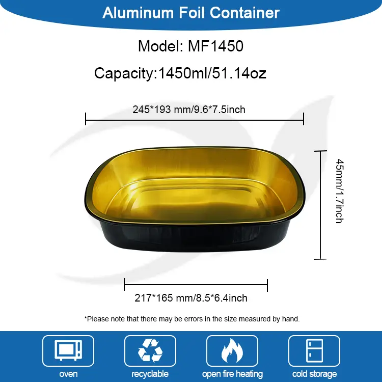 တစ်ခါသုံးအနက်ရောင်ရွှေမုန့်ဖုတ်ဗန်းစိမ်းစတုဂံ