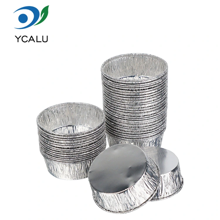 တစ်ခါသုံး ကိတ်မုန့် ဖုတ်သည့်ဗန်း ငွေရောင် အလူမီနီယမ် သတ္တုပြား အစားအစာ ကွန်တိန်နာများ