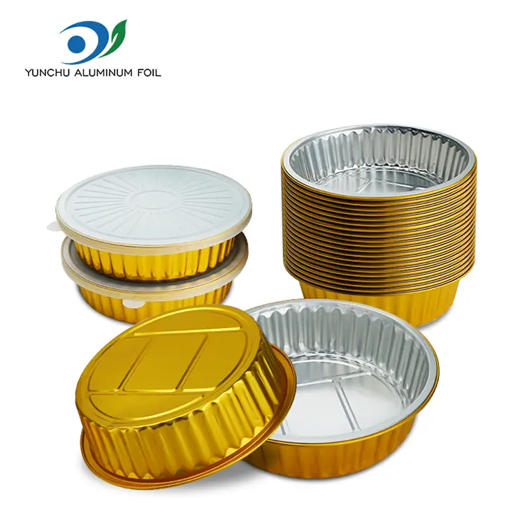 စားသုံးနိုင်သော Gratin Golden ပတ်ပတ်လည်အလူမီနီယံသတ္တုပါးကွန်တိန်နာ