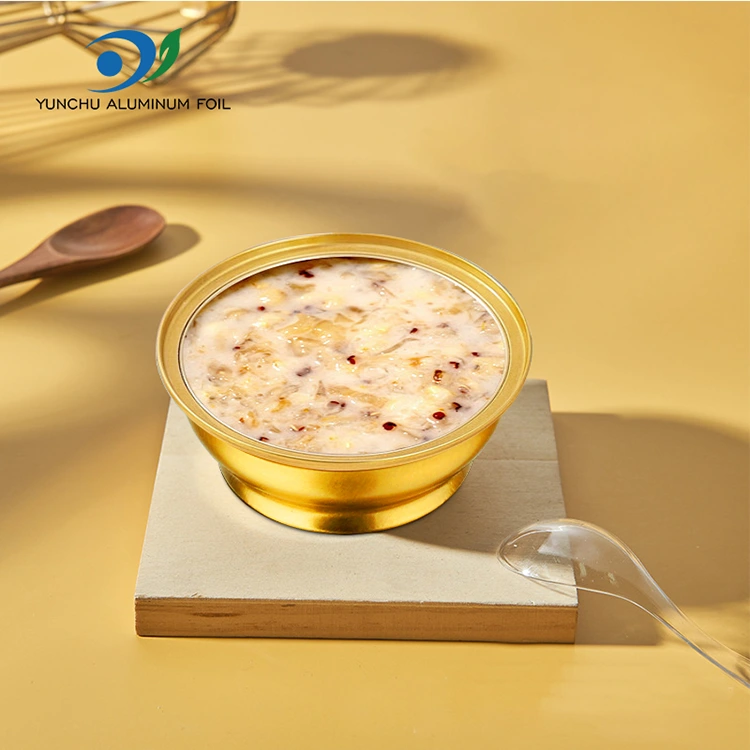 တစ်ခါသုံးလှည့်ပတ်လှုပ်ခါသေတ္တာအသေးစားရွှေပန်းကန်လုံးအလူမီနီယံသတ္တုပါးကွန်တိန်နာ