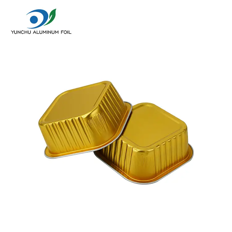 တစ်ခါသုံး Square Foil ကိတ်မုန့်ဖုတ်ခွက်များ