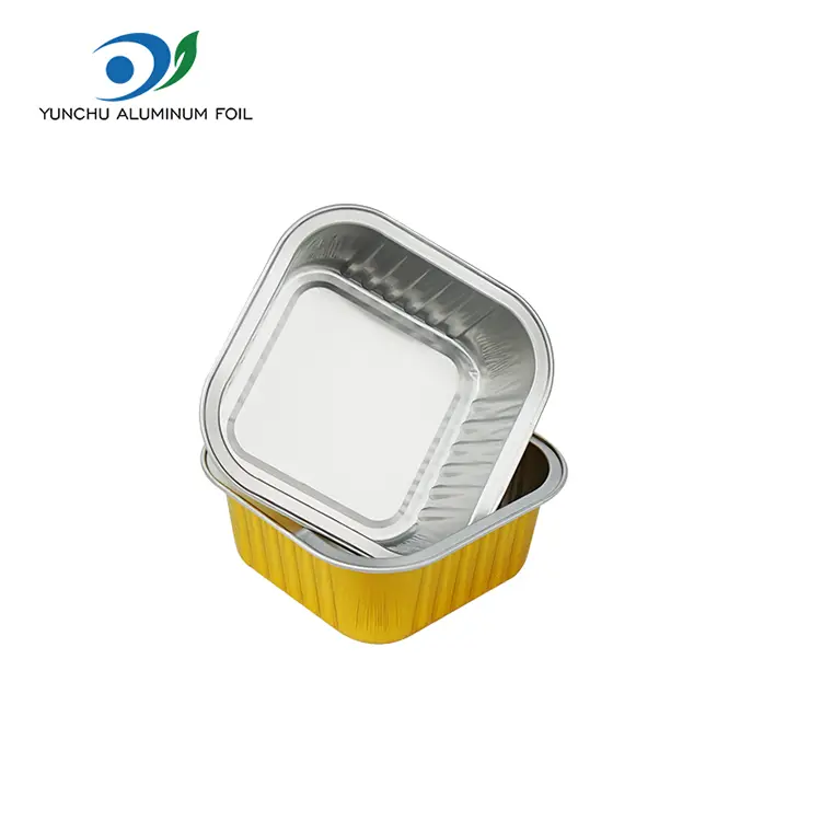 Food Grade Smooth Square Aluminum Foil Containers Food Grade Smooth Square Aluminum Foil Containers