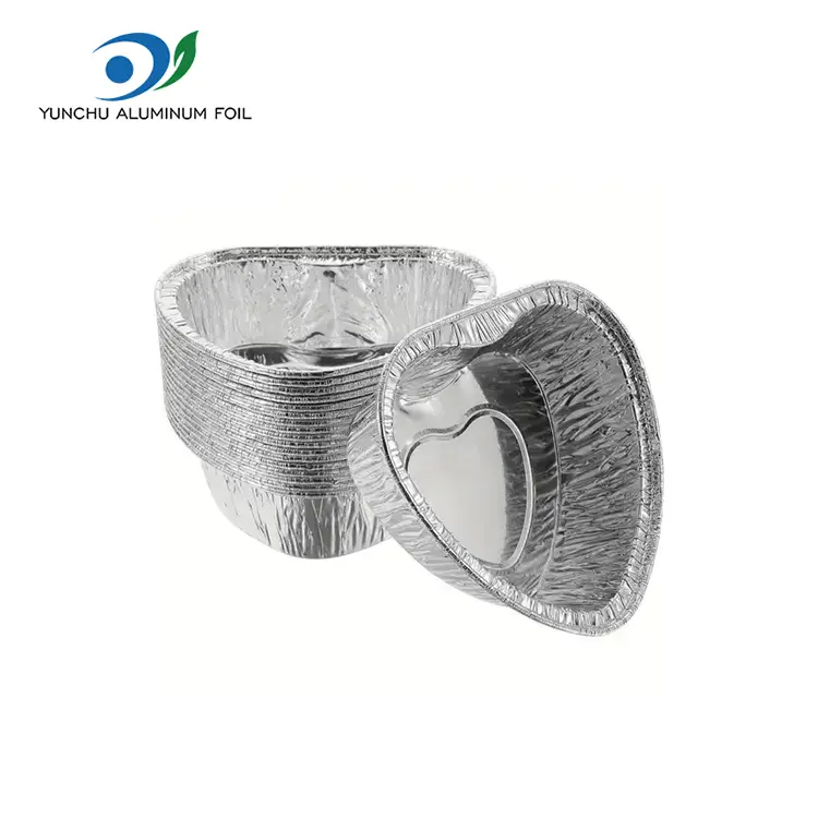 နှလုံးပုံသဏ် cake ာန်ကိတ်မုန့် Air Fryer Silver Silver Silver Frey Silver Containers