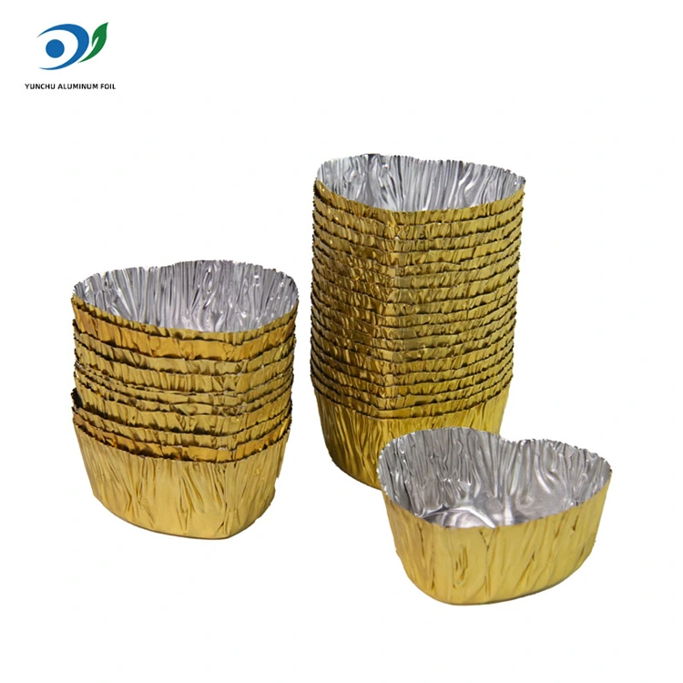 နှလုံးပုံဖော် mini-bake ငွေအလူမီနီယမ်သတ္တုပါးအစားအစာကွန်တိန်နာ နှလုံးပုံဖော် mini-bake ငွေအလူမီနီယမ်သတ္တုပါးအစားအစာကွန်တိန်နာ