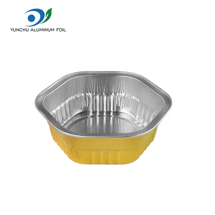 Hexagaral takeaway အပူ sexted smouminum foil containers