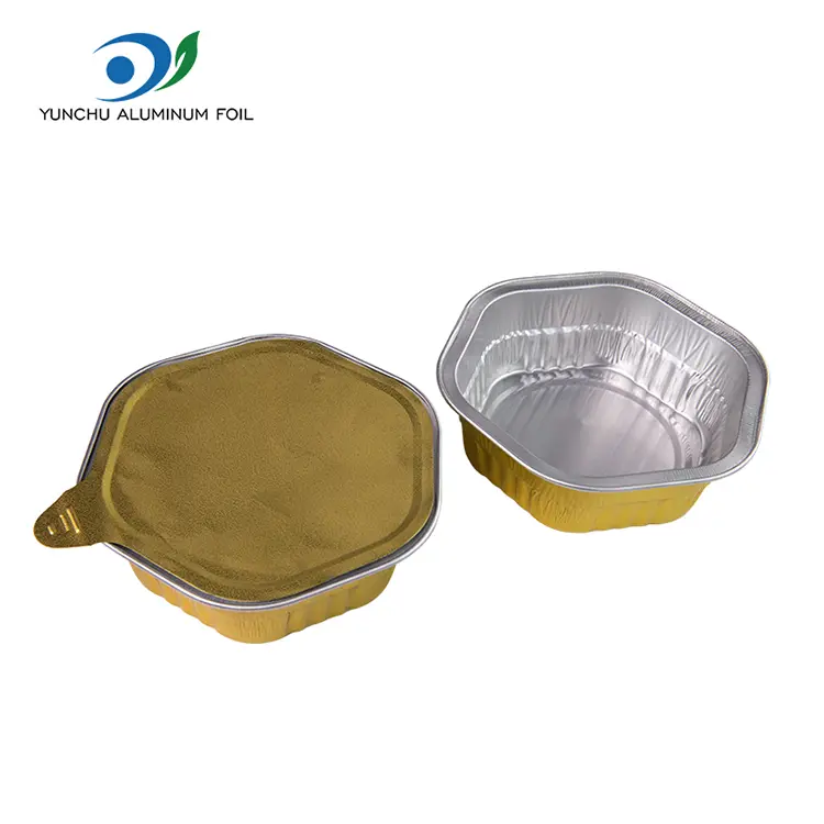 Hexagaral takeaway အပူ sexted smouminum foil containers