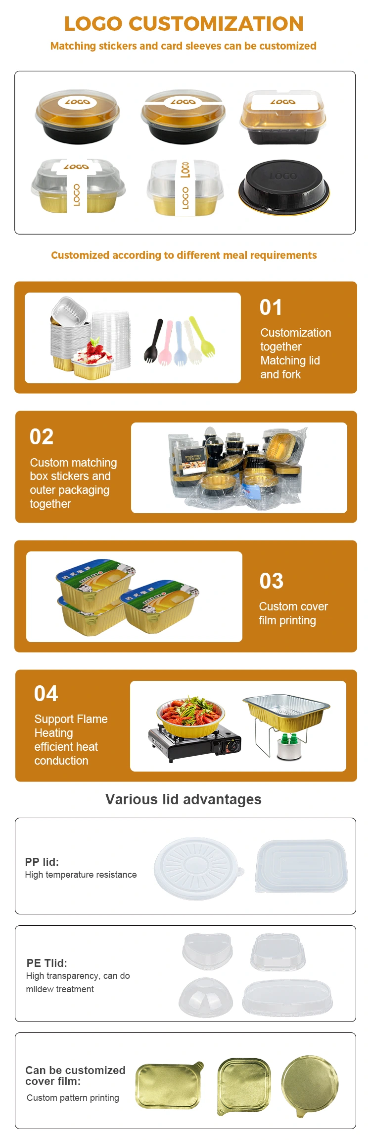 Disposable Rectangular Aluminum Foil Containers