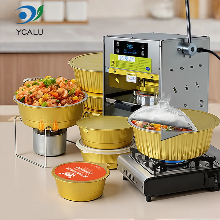 ရွှေအလူမီနီယမ်သတ္တုကွန်တိန်နာများပါရှိသော Manual Heat Sealing Machine