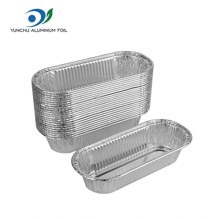 ဘဲဥပုံ ALIRER Baking Silver Aluminum သတ္တုပါးကွန်တိန်နာများ