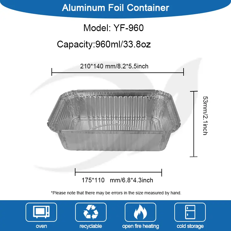 round air fringer grill ငွေအလူမီနီယံသတ္တုပါးအစားအစာကွန်တိန်နာ