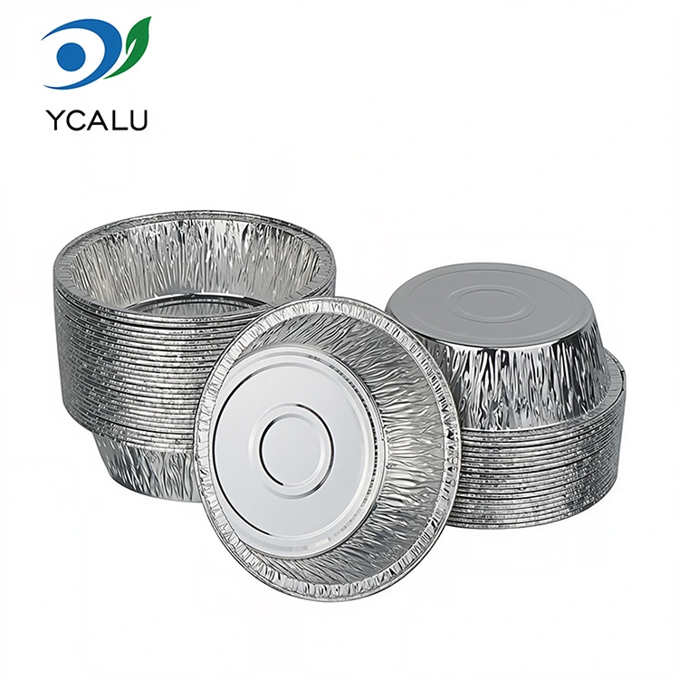 တစ်ခါသုံး BBQ Air Fryer ငွေရောင် အလူမီနီယမ် သတ္တုပြား အစားအစာ ကွန်တိန်နာများ