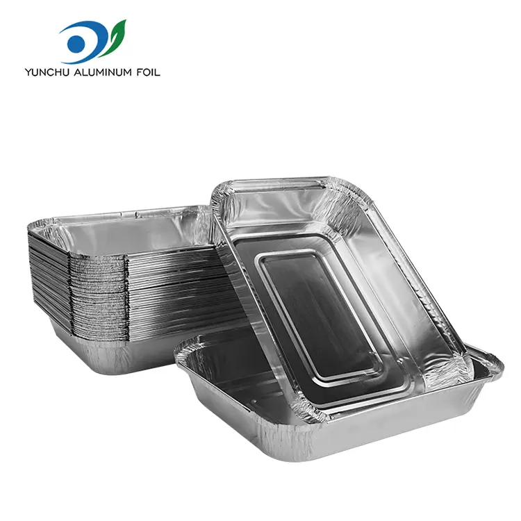စတုဂံမုန့်ဖုတ်စာရွက် Silver Aluminum သတ္တုပါးကွန်တိန်နာ