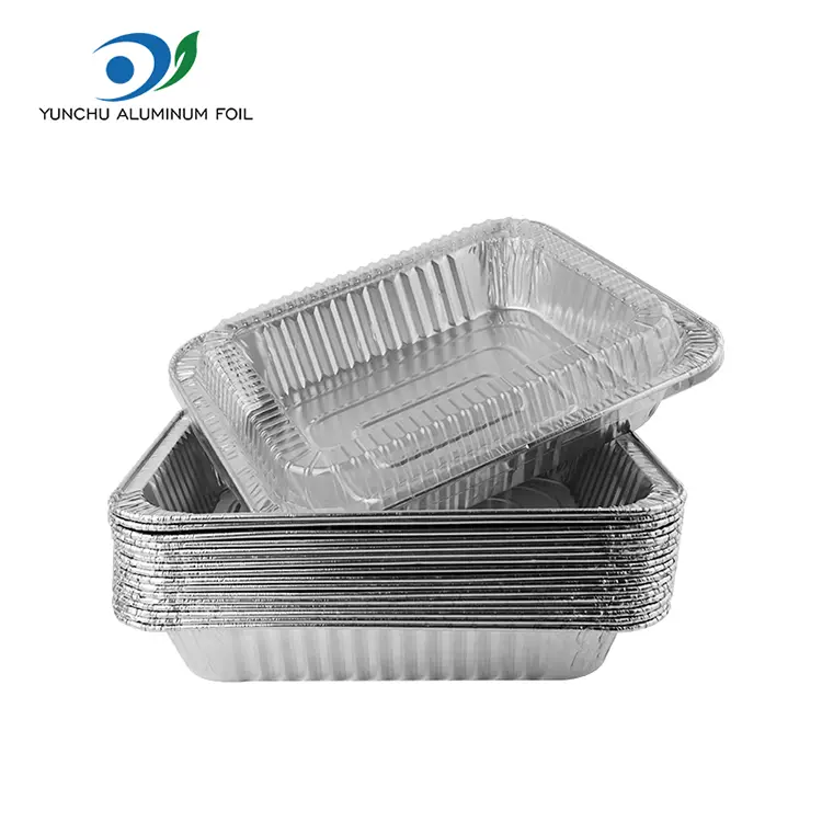 စတုဂံ takeaway teasey plate အလူမီနီယံသတ္တုပါးကွန်တိန်နာ
