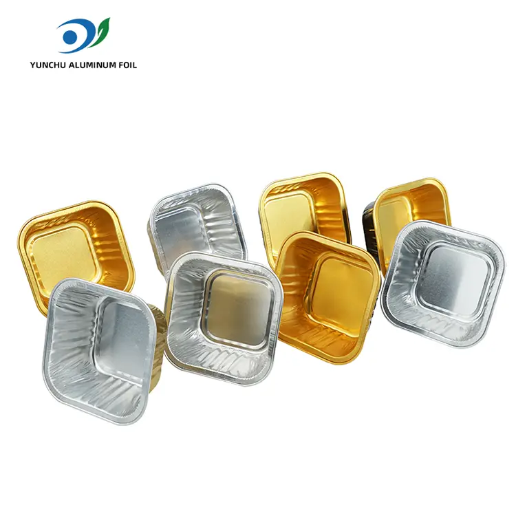 Square Baking ကိတ်မုန့်များအလူမီနီယမ်သတ္တုပါးကွန်တိန်နာများ