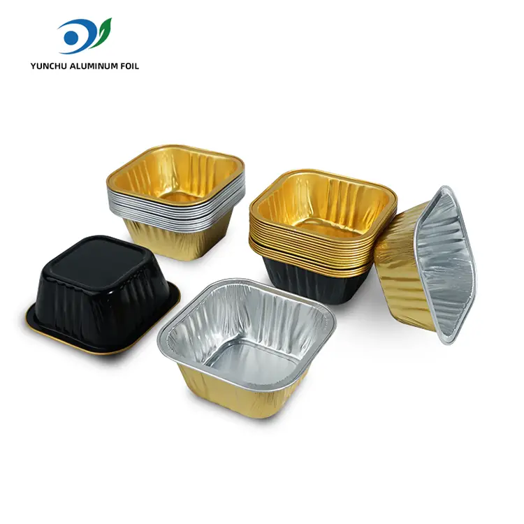 Square Baking ကိတ်မုန့်များအလူမီနီယမ်သတ္တုပါးကွန်တိန်နာများ