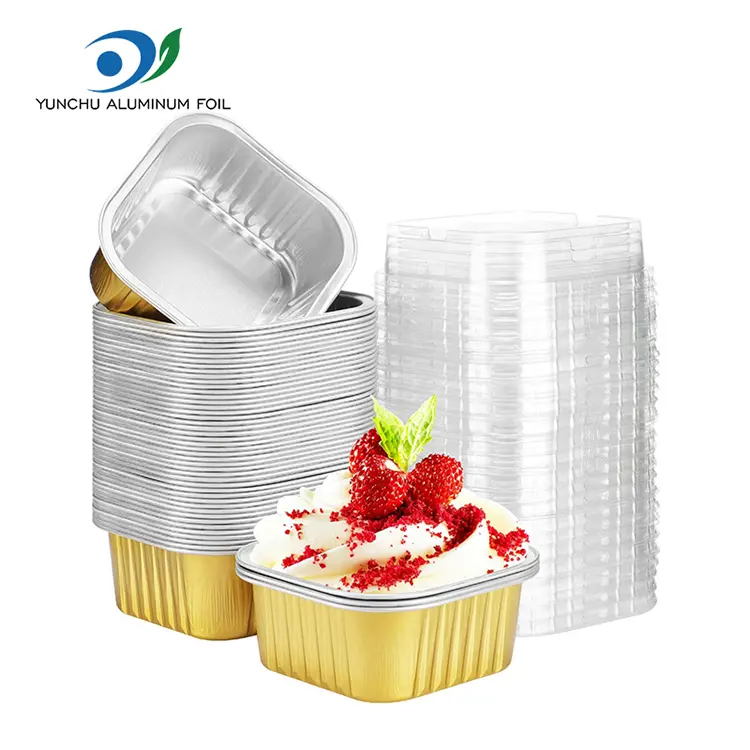 Square Baking Smoodwall Aluminum သတ္တုပါးကွန်တိန်နာ Square Baking Smoodwall Aluminum သတ္တုပါးကွန်တိန်နာ