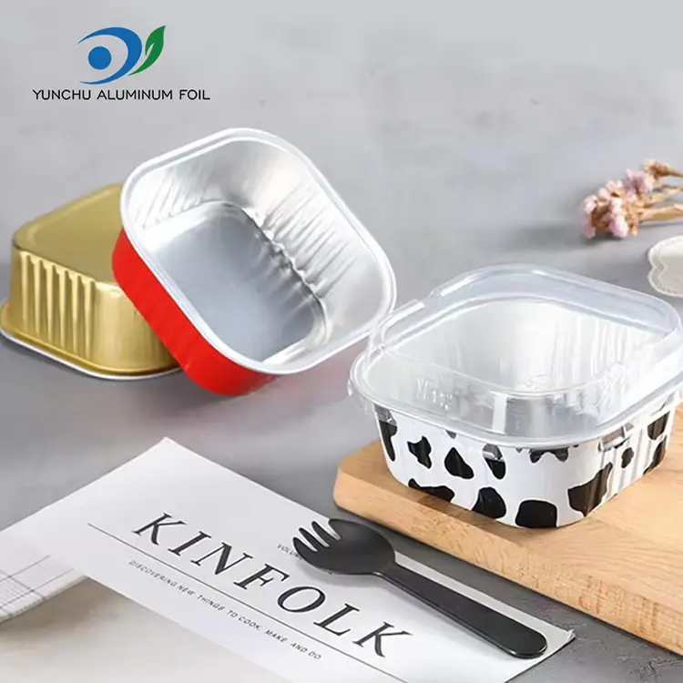 Square Baking Smoodwall Aluminum သတ္တုပါးကွန်တိန်နာ