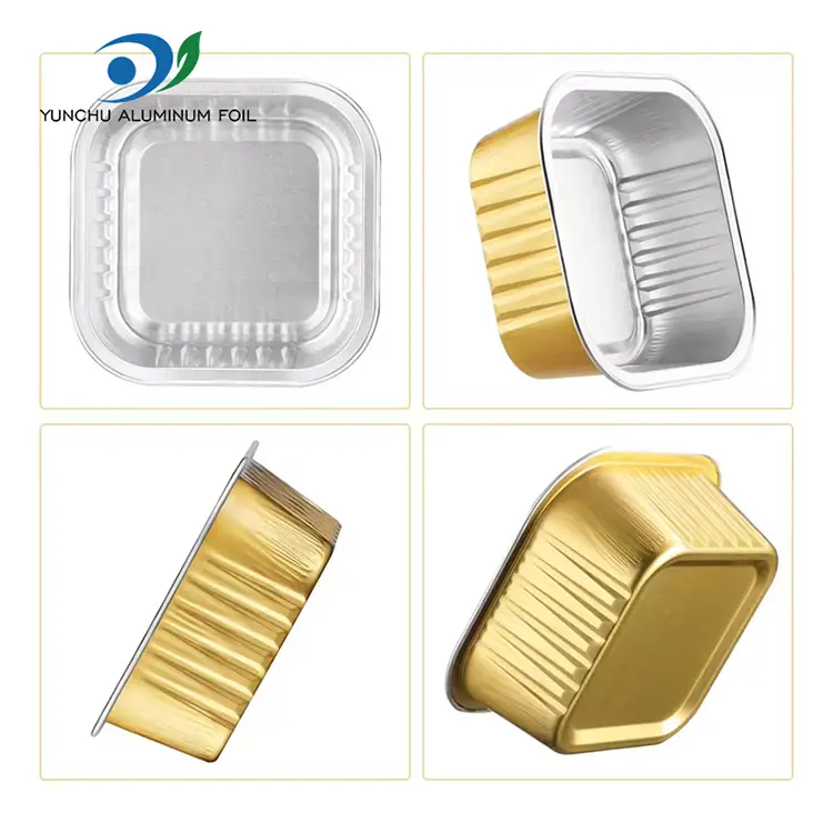 Square Baking Smoodwall Aluminum သတ္တုပါးကွန်တိန်နာ