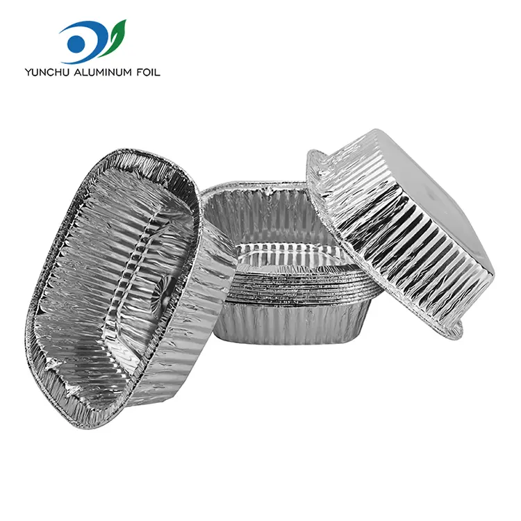 Square Silver Takeaway အလူမီနီယံသတ္တုပါးကွန်တိန်နာထုပ်ပိုး